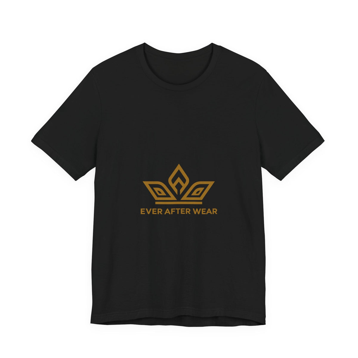 EverAfterWear Gold Crown tee - product mockup with gold streetwear design