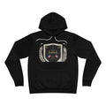 EverAfterWear Dominican Shield Noir Women's hoodie - product mockup with gold streetwear design - alternate view