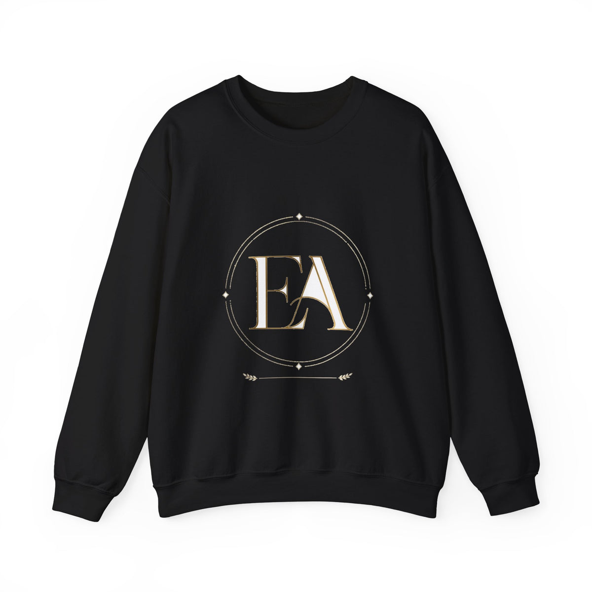 EverAfterWear EA Serif sweatshirt - product mockup with gold streetwear design - alternate view