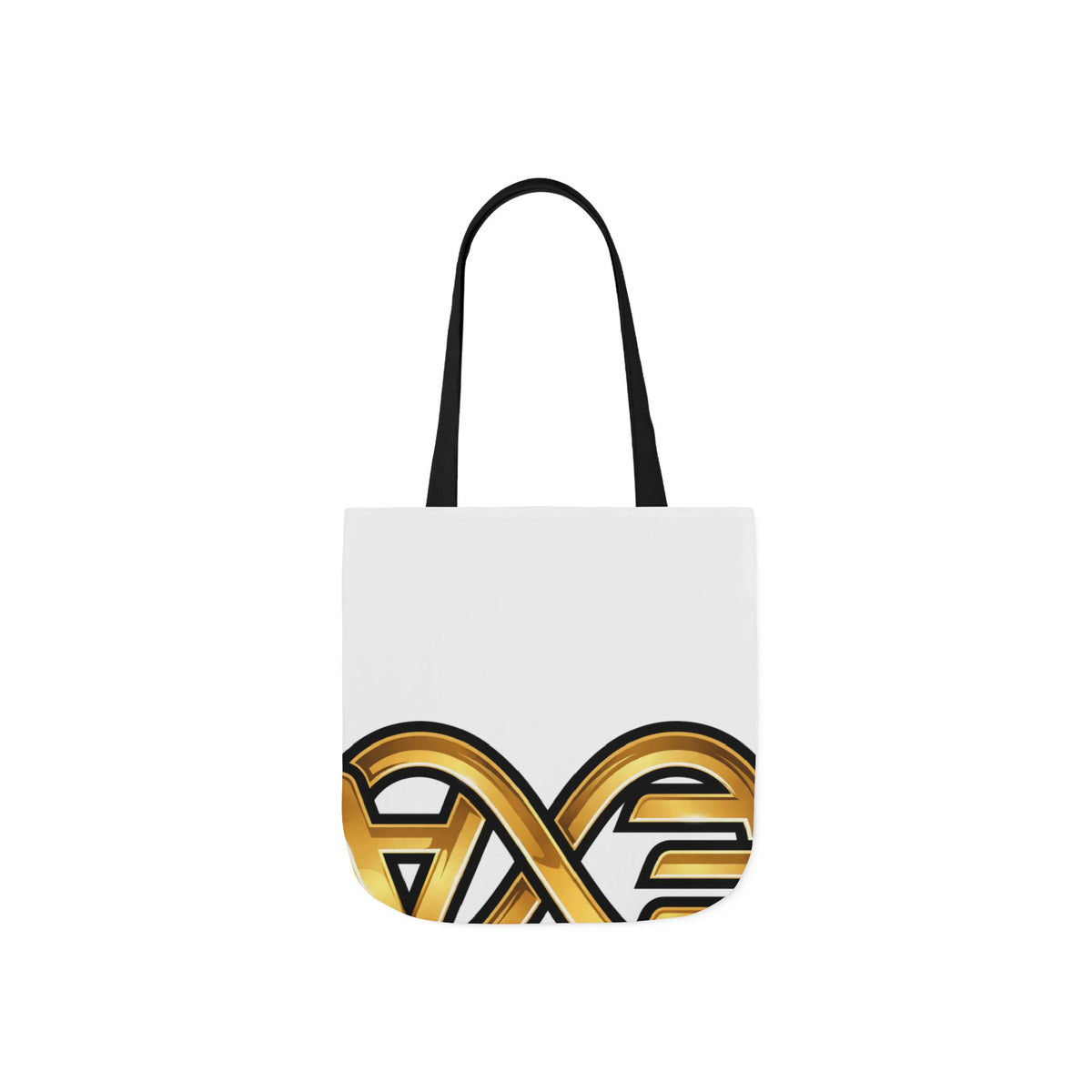 EverAfterWear HERO Crown EA Logo tote bag - product mockup with gold streetwear design - alternate view
