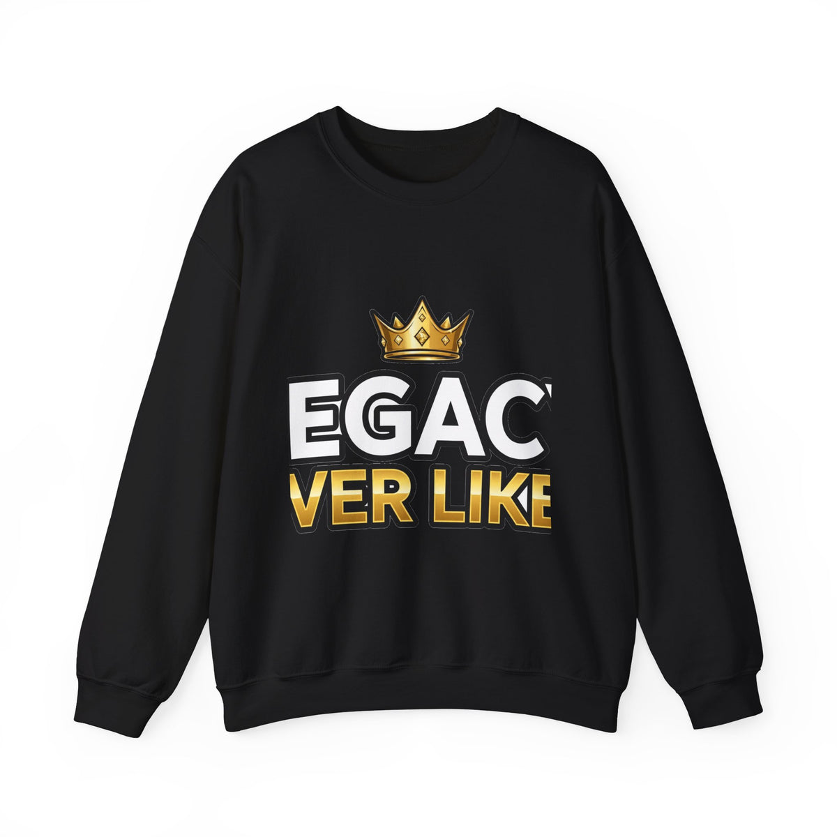 EverAfterWear Legacy Over Likes sweatshirt - product mockup with gold streetwear design - alternate view