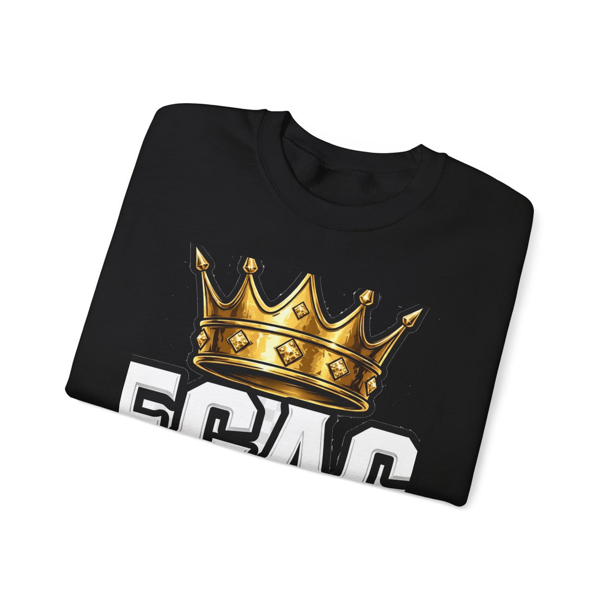 EverAfterWear Legacy Over Likes Men's sweatshirt - product mockup with gold streetwear design - alternate view
