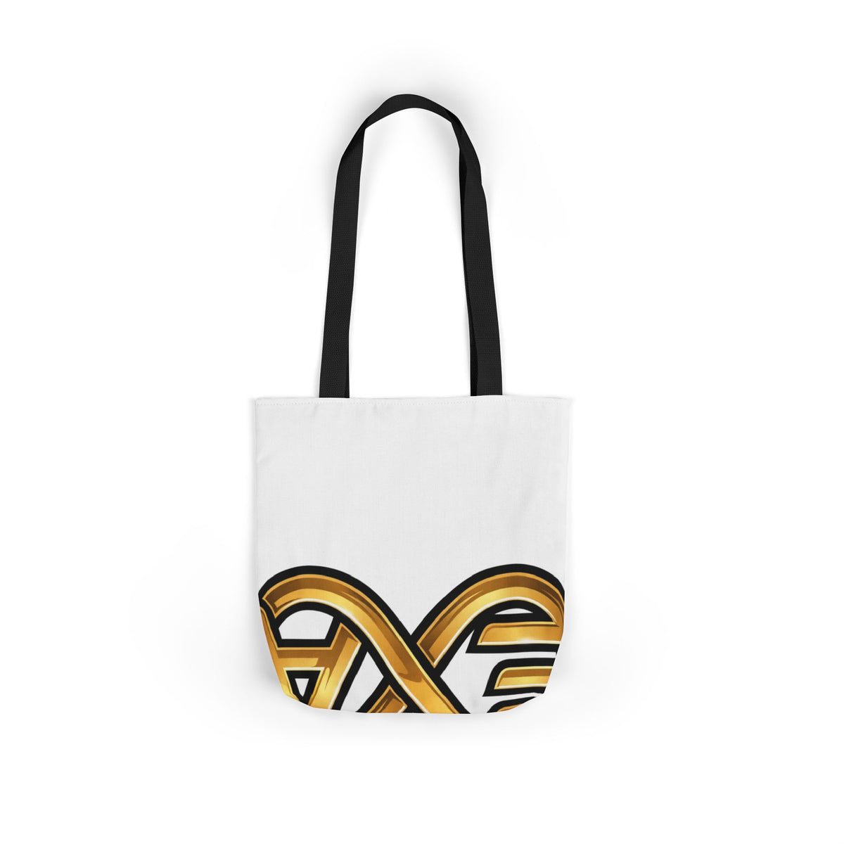 EverAfterWear HERO Crown EA Logo tote bag - product mockup with gold streetwear design - alternate view