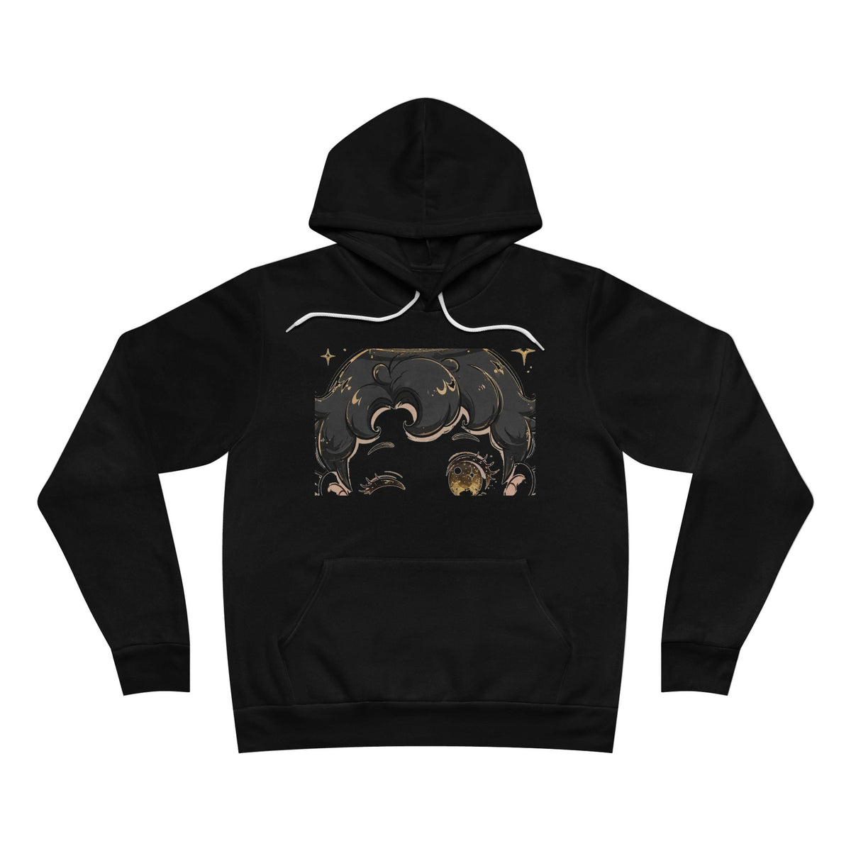 EverAfterWear Lil Angel Women's hoodie - product mockup with gold streetwear design - alternate view