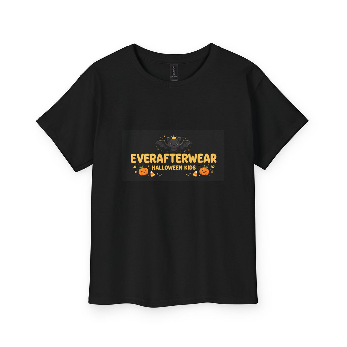EverAfterWear Kids Halloween Tee - Crowned Bat