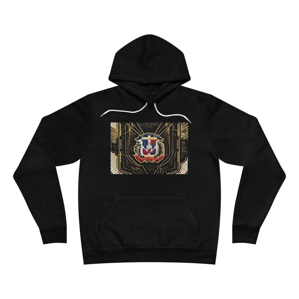 EverAfterWear Quisqueya Map Gold Men's hoodie - product mockup with gold streetwear design - alternate view