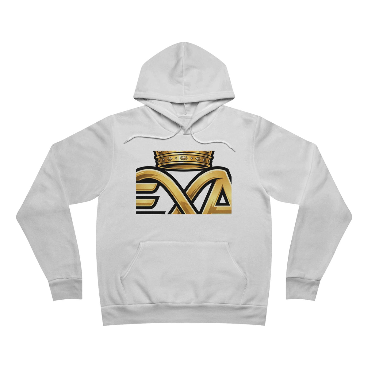 EverAfterWear HERO Crown Logo Men's hoodie - product mockup with gold streetwear design