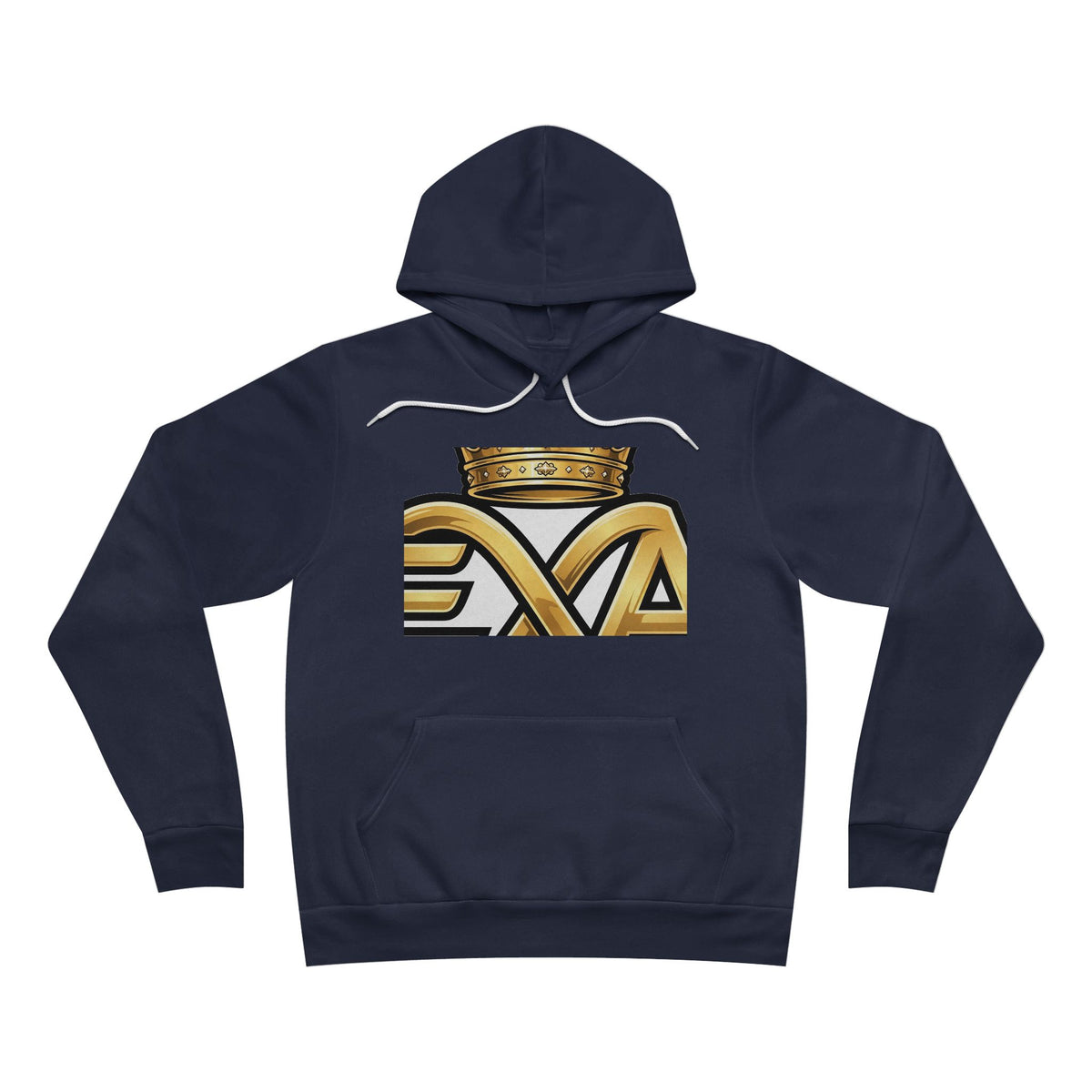EverAfterWear HERO Crown Logo Men's hoodie - product mockup with gold streetwear design - alternate view