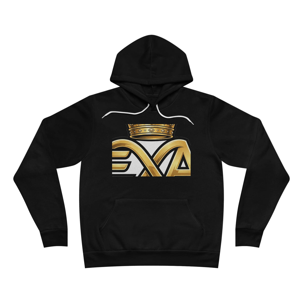 EverAfterWear HERO Crown Logo Men's hoodie - product mockup with gold streetwear design - alternate view