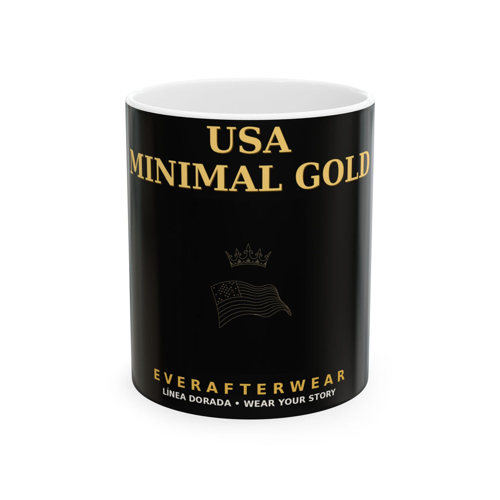 EverAfterWear USA Minimal Gold Mug