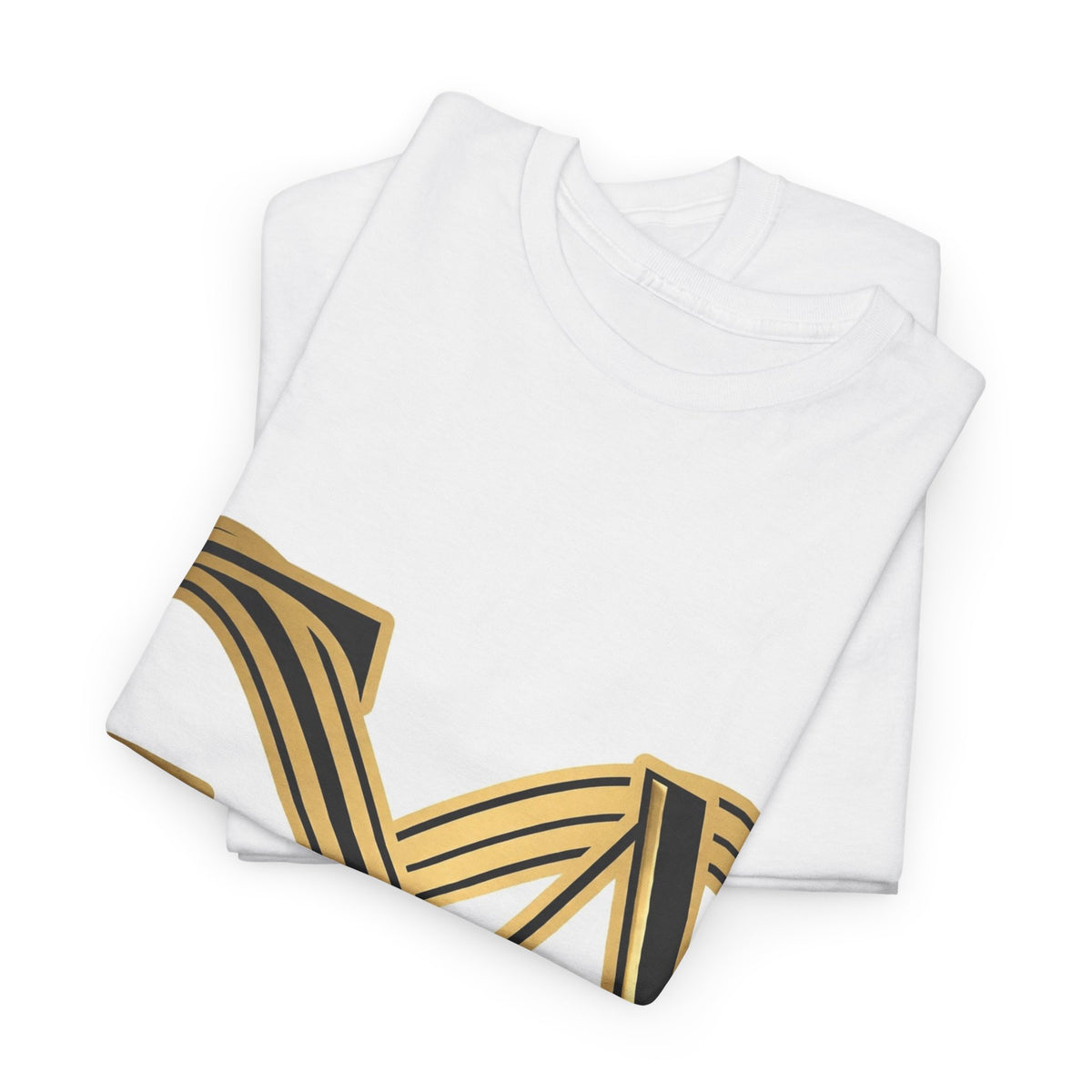 EverAfterWear Infinity EA Monogram tee - product mockup with gold streetwear design - alternate view