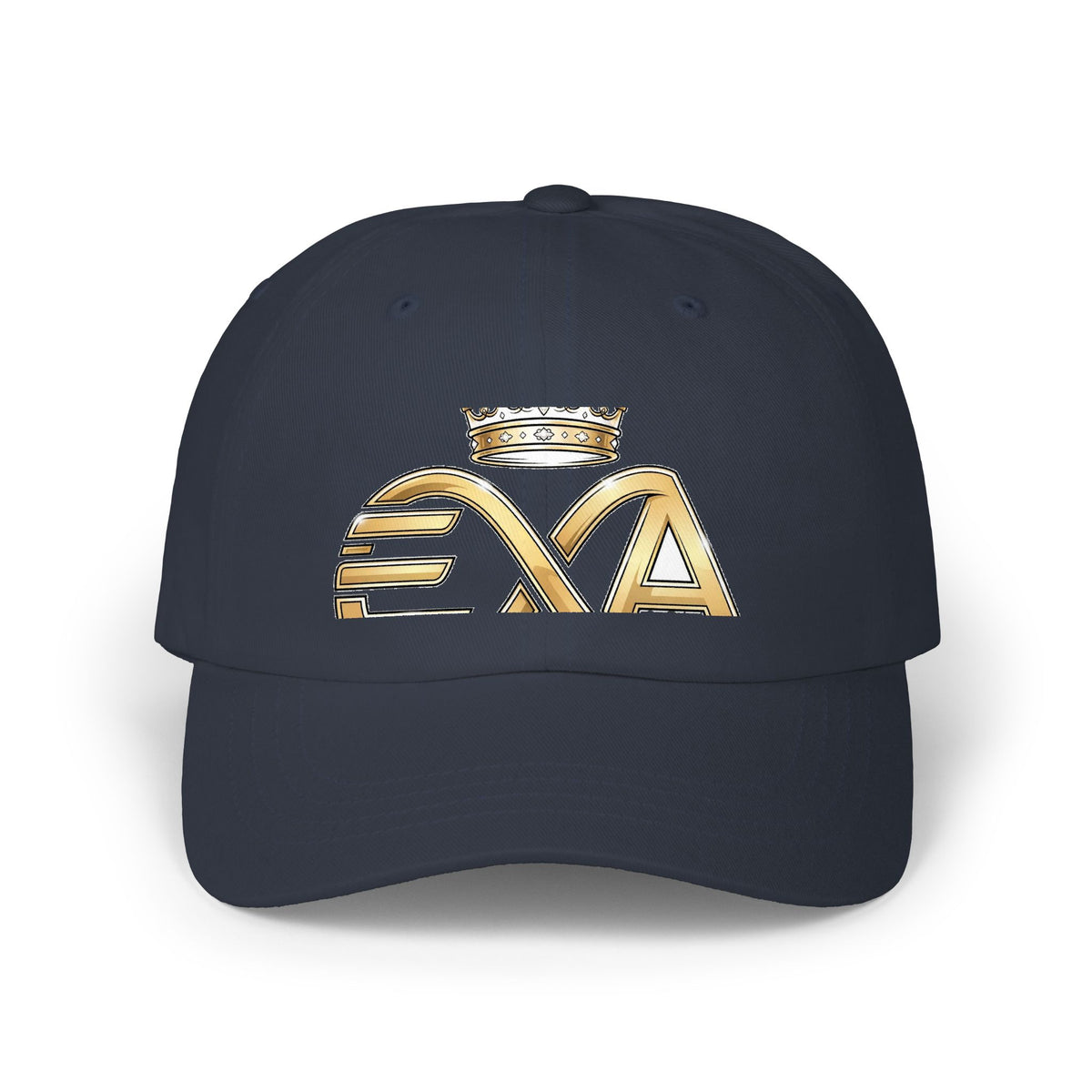 EverAfterWear HERO Crown Logo Refined Women's dad cap - headwear mockup with gold streetwear design - alternate view