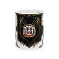 EverAfterWear Quisqueya Map Gold mug - ceramic coffee mug mockup with gold streetwear design