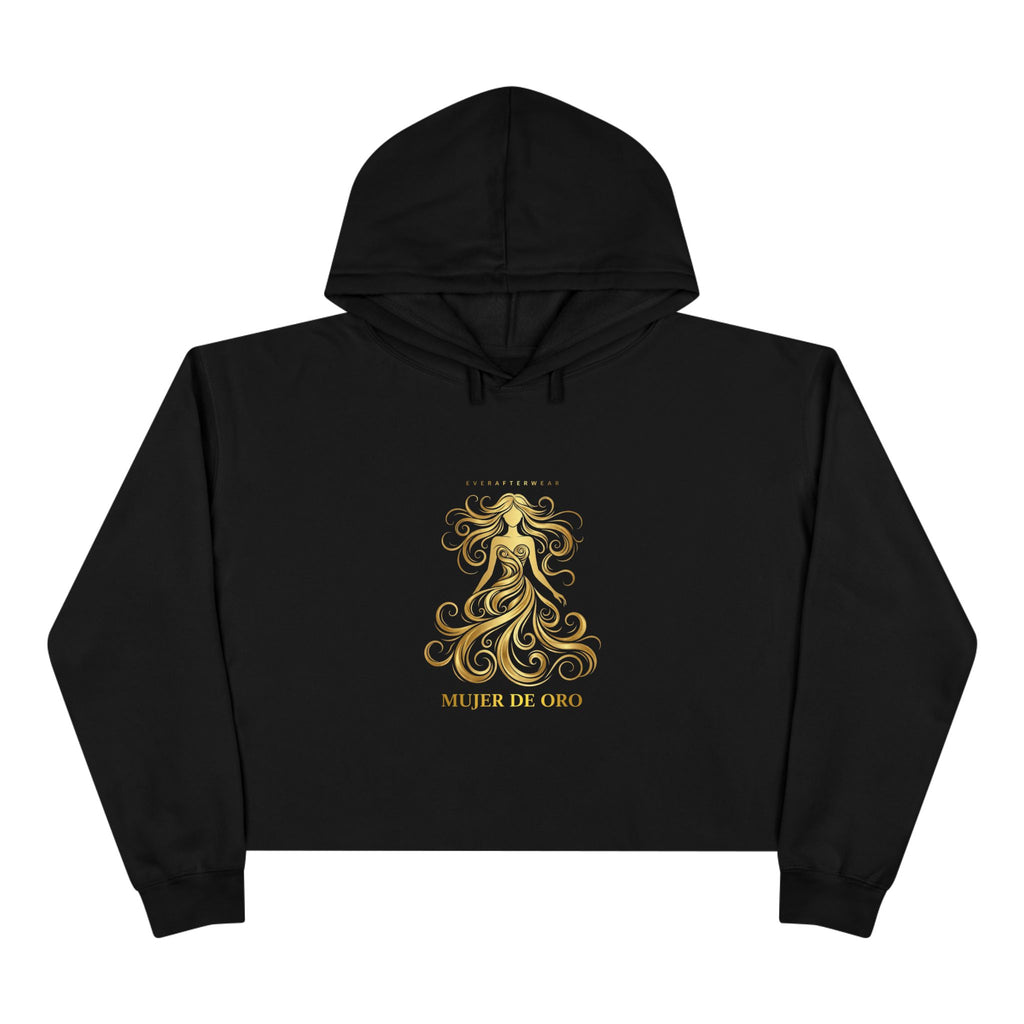 EverAfterWear Mujer De Oro Women's Cropped Hoodie