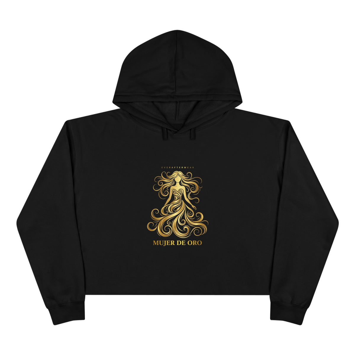 EverAfterWear Mujer De Oro Women's Cropped Hoodie