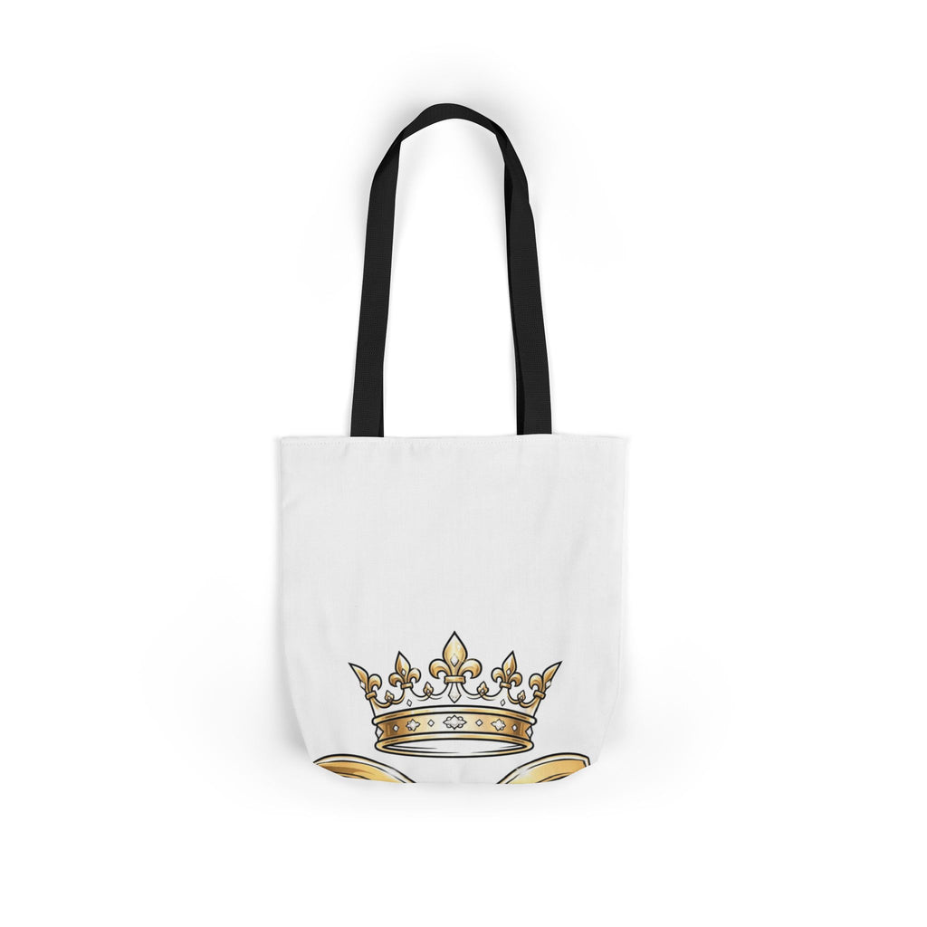 EverAfterWear HERO Crown Logo Refined Women's tote bag - product mockup with gold streetwear design - alternate view