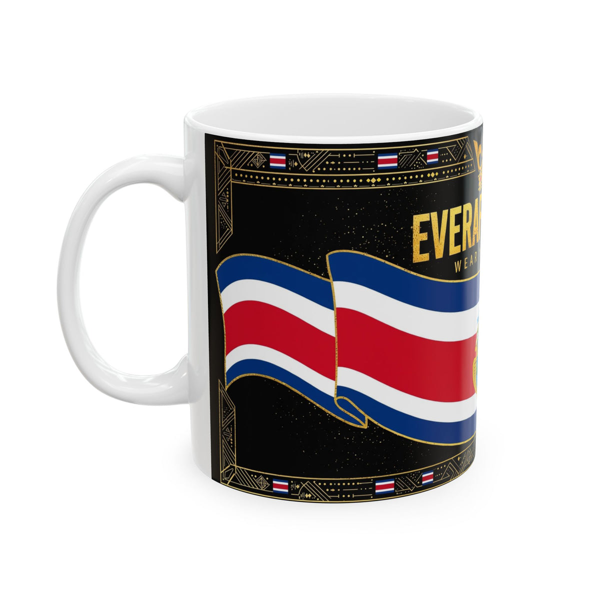 EverAfterWear Costa Rica Flag Mug