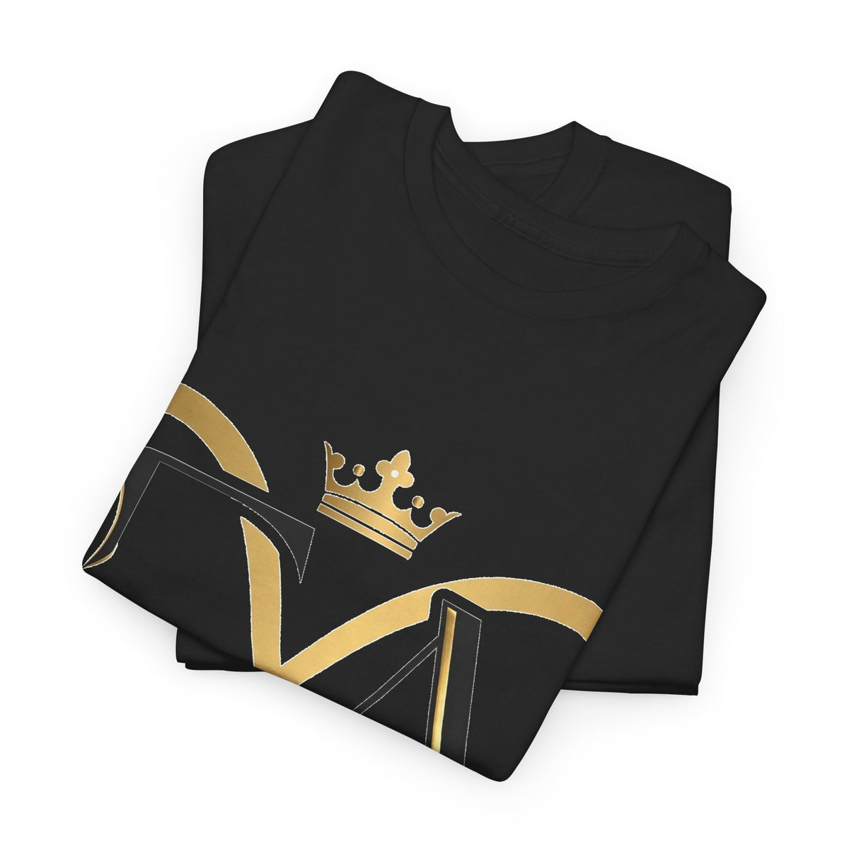 EverAfterWear Crowned Infinity EA tee - product mockup with gold streetwear design - alternate view