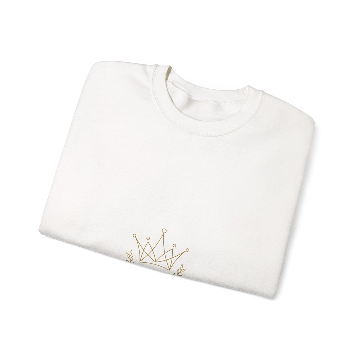 EverAfterWear Petit Crown sweatshirt - product mockup with gold streetwear design - alternate view