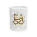 EverAfterWear Golden Chain Infinity mug - ceramic coffee mug mockup with gold streetwear design