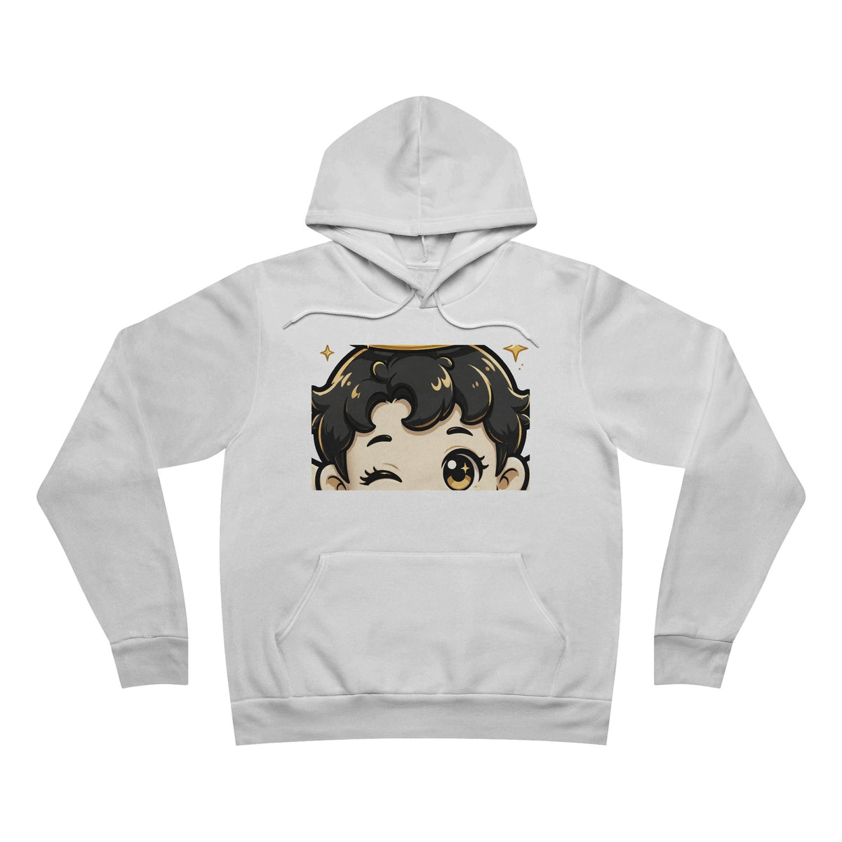 EverAfterWear Lil Angel hoodie - product mockup with gold streetwear design