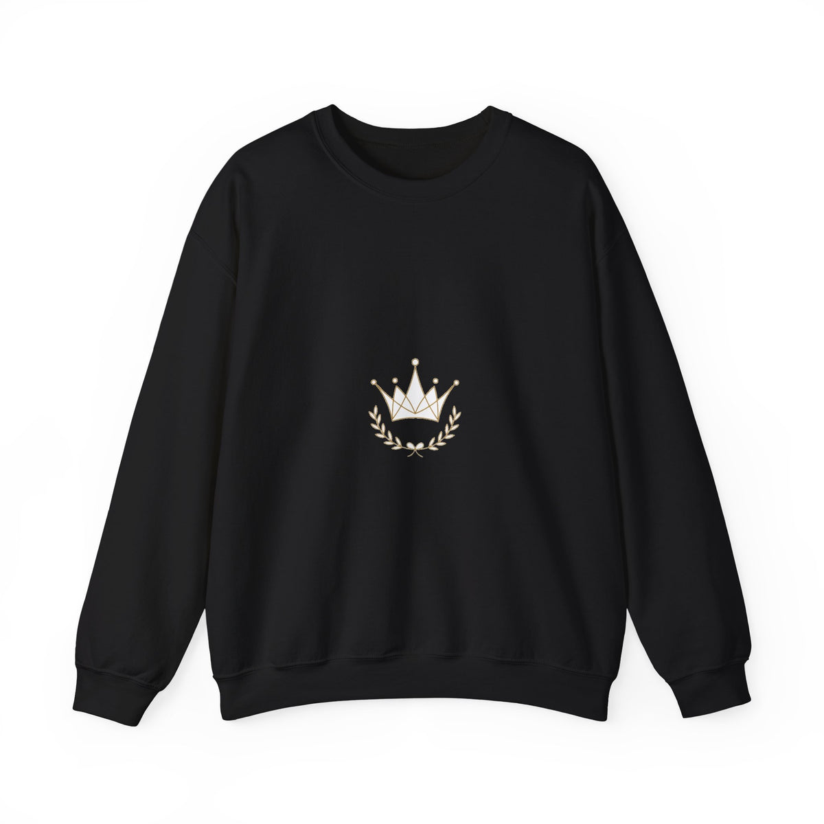 EverAfterWear Petit Crown sweatshirt - product mockup with gold streetwear design - alternate view