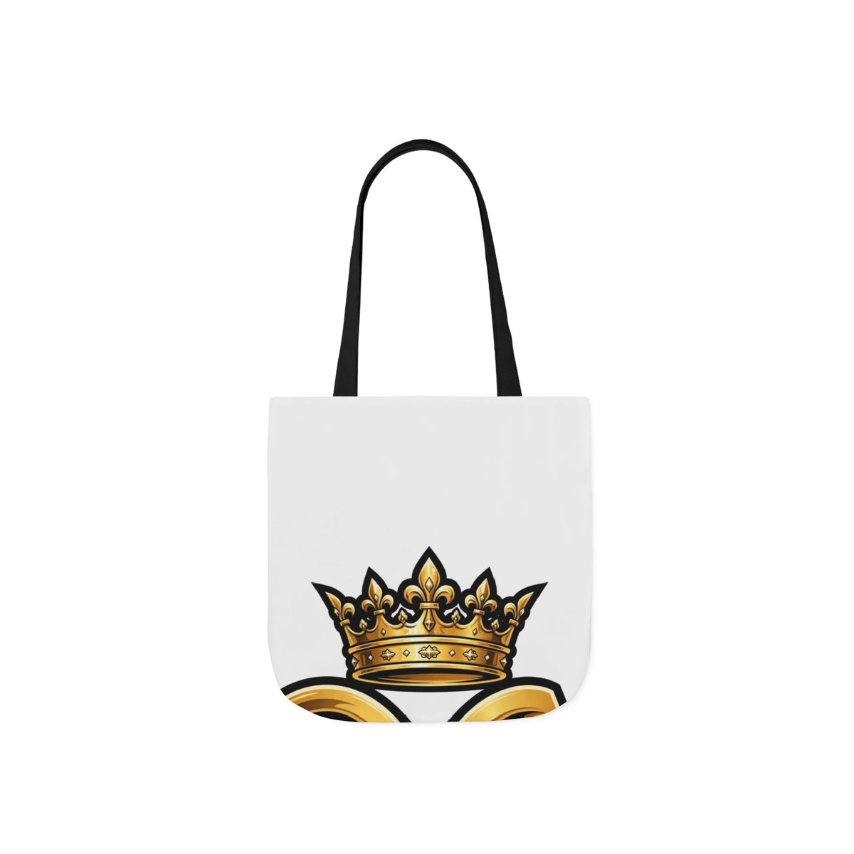 EverAfterWear HERO Crown Logo Men's tote bag - product mockup with gold streetwear design