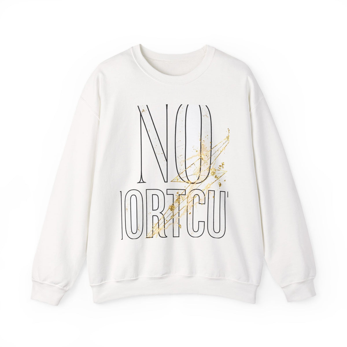 EverAfterWear No Shortcuts Women's sweatshirt - product mockup with gold streetwear design