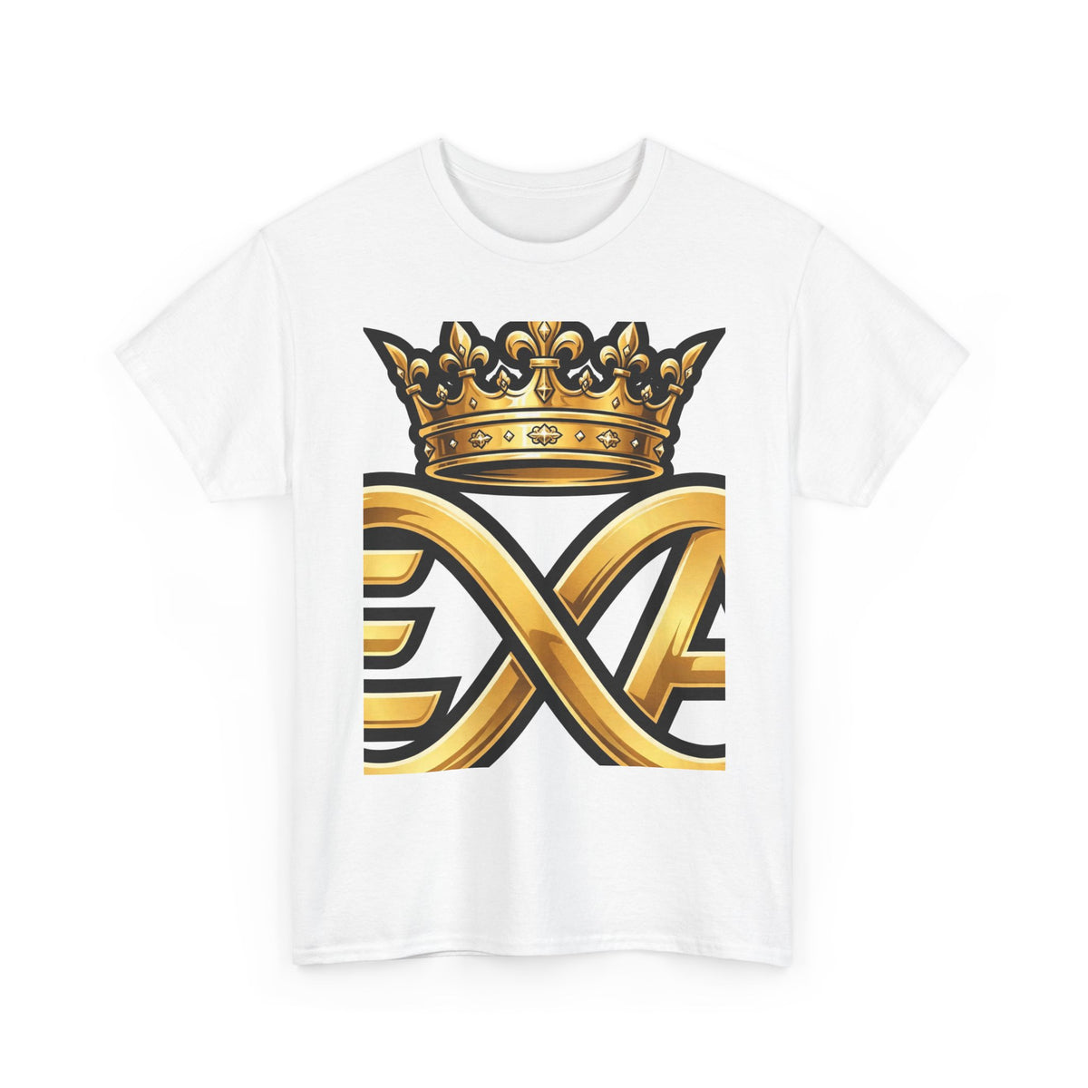 EverAfterWear HERO Crown Logo Men's tee - product mockup with gold streetwear design