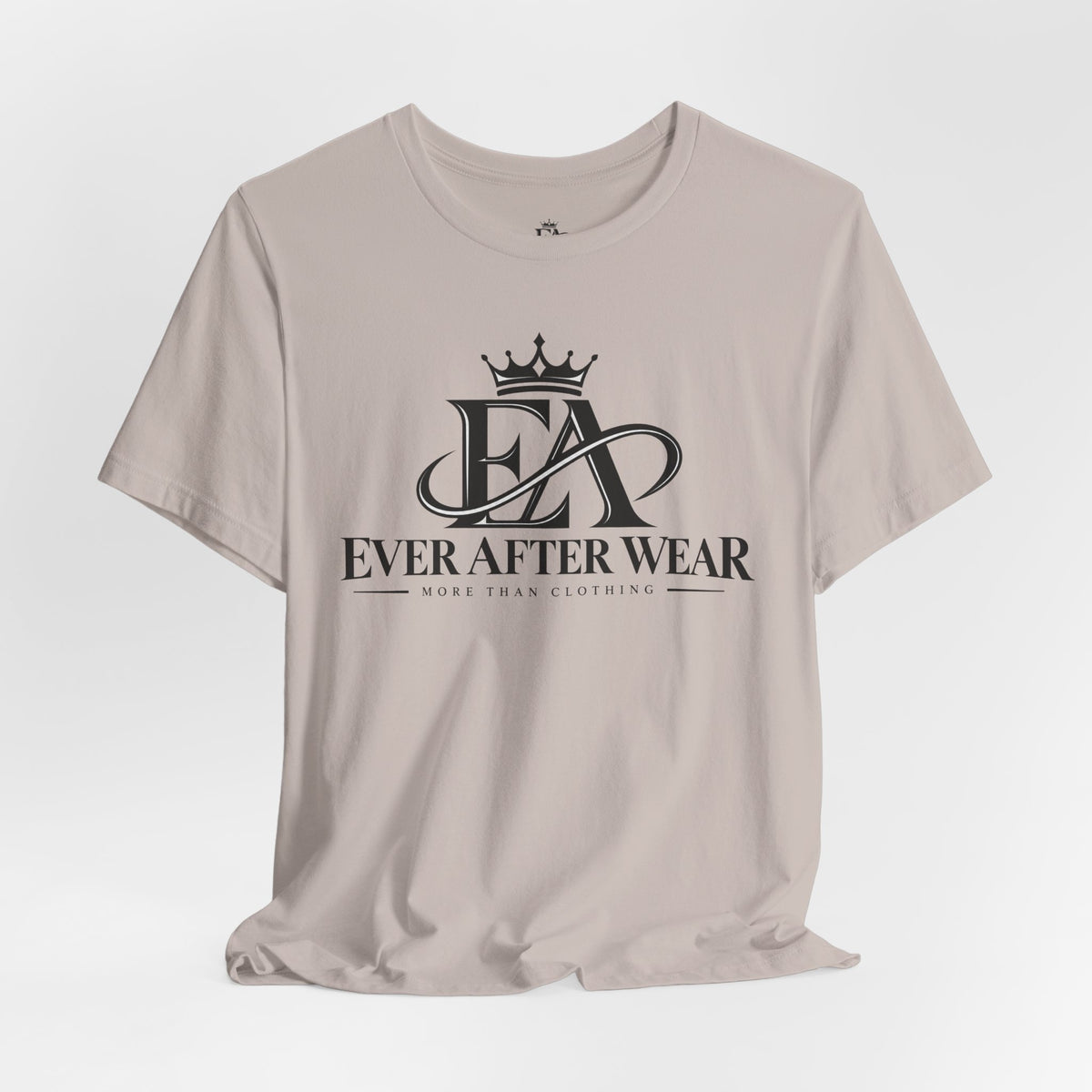 EverAfterWear Logo tee - product mockup with gold streetwear design - alternate view