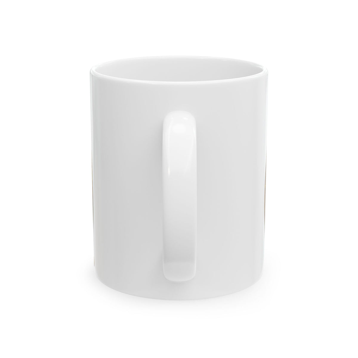 EverAfterWear Infinity EA Monogram Men's mug - ceramic coffee mug mockup with gold streetwear design - alternate view