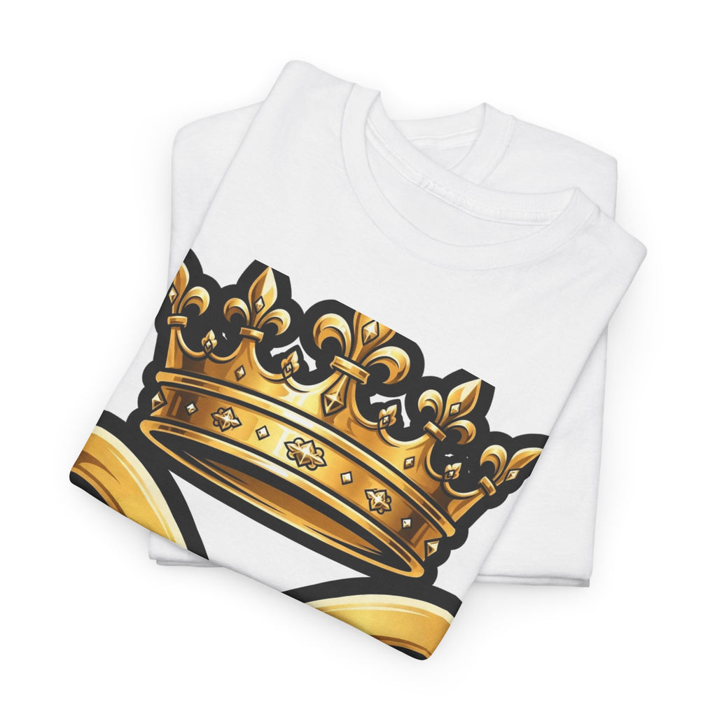 EverAfterWear HERO Crown Logo Men's tee - product mockup with gold streetwear design - alternate view