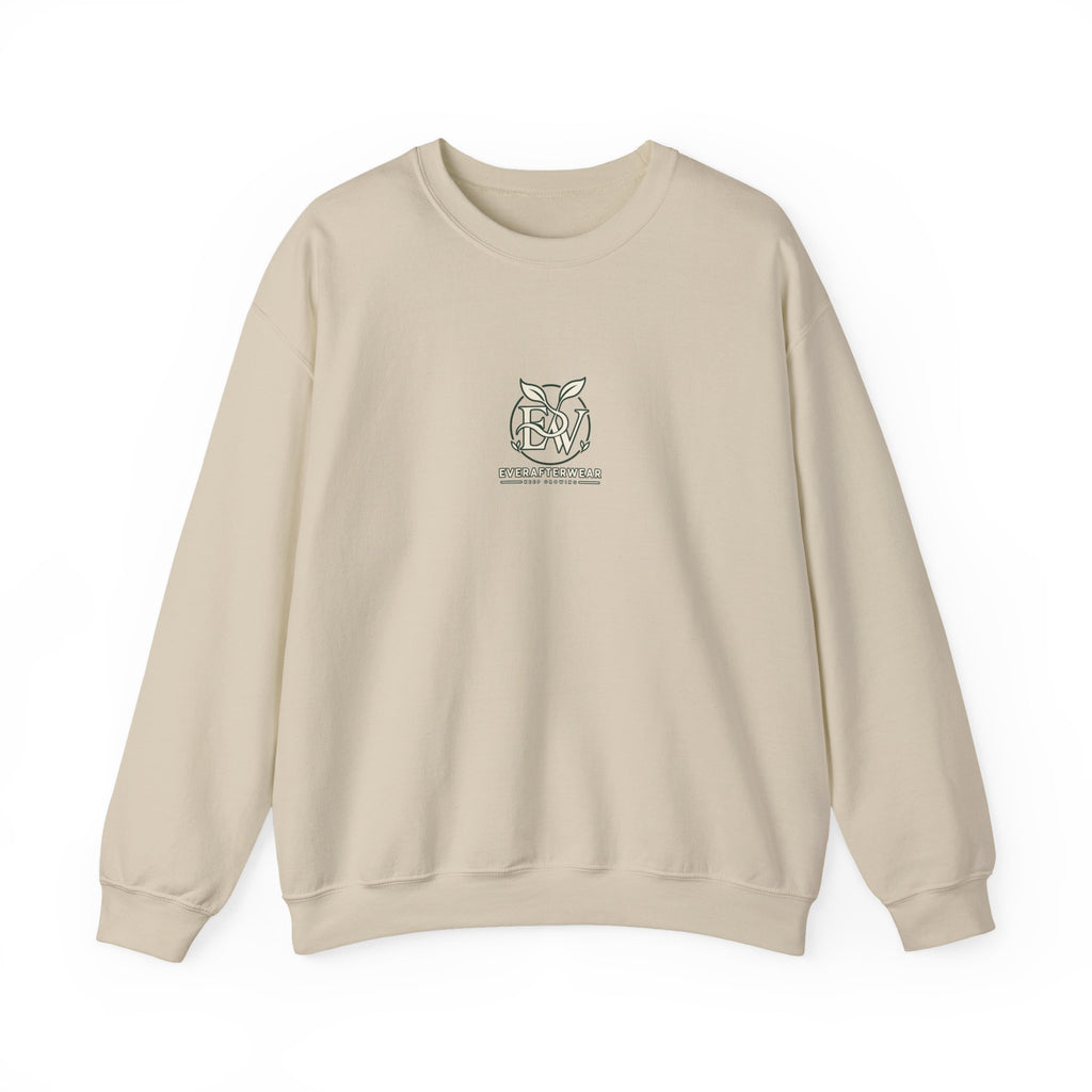 EverAfterWear Signature EW sweatshirt - product mockup with gold streetwear design - alternate view