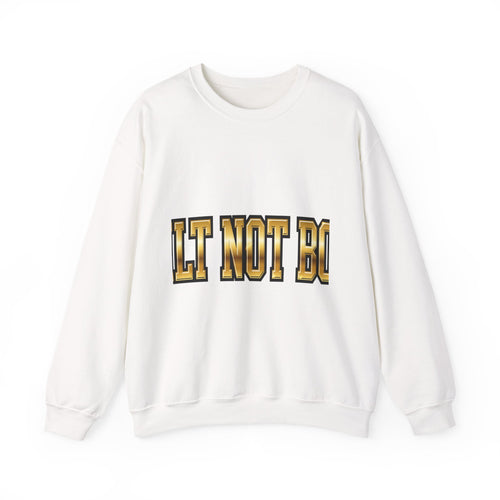EverAfterWear Built Not Born sweatshirt - product mockup with gold streetwear design
