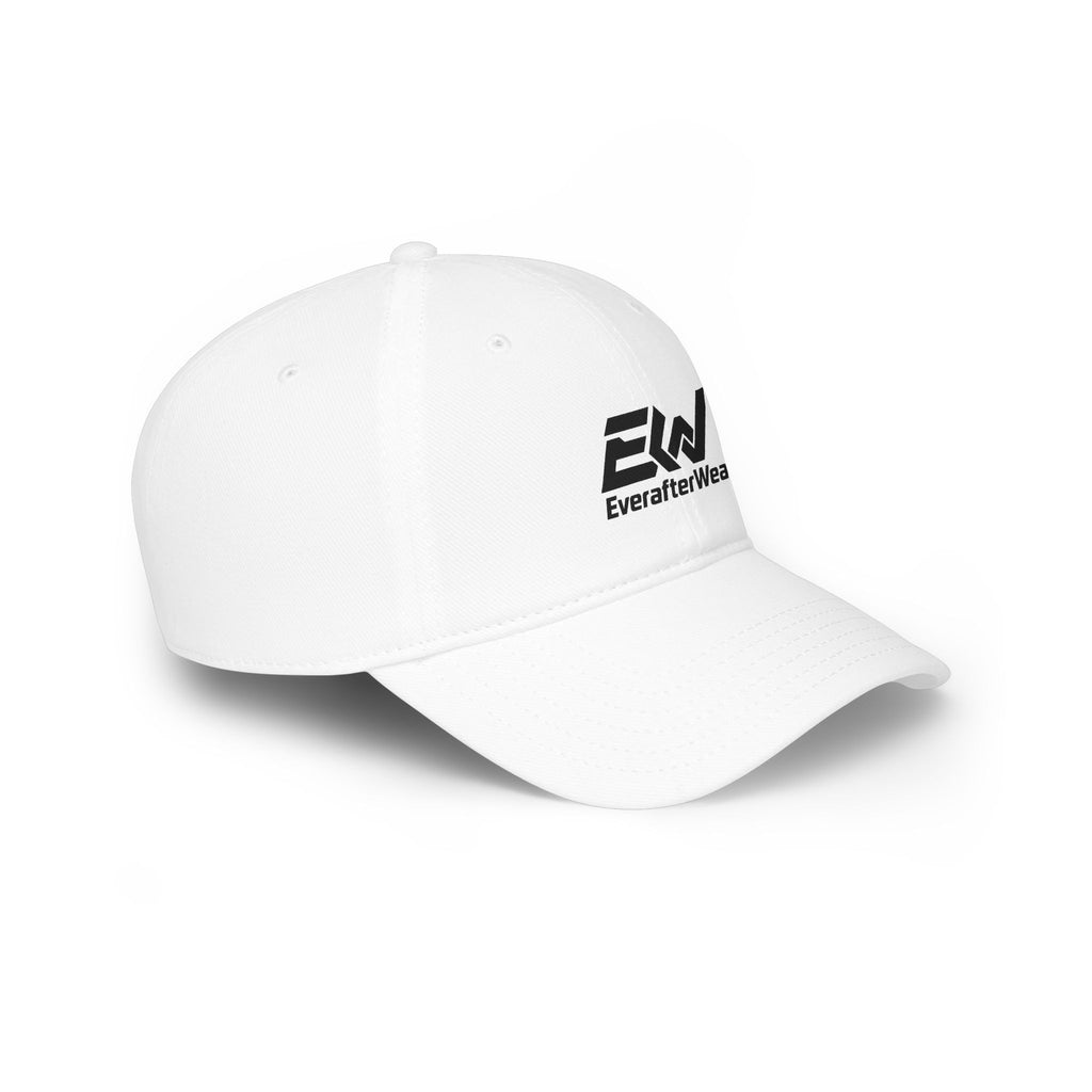 EverAfterWear Sport EW cap - headwear mockup with gold streetwear design - alternate view