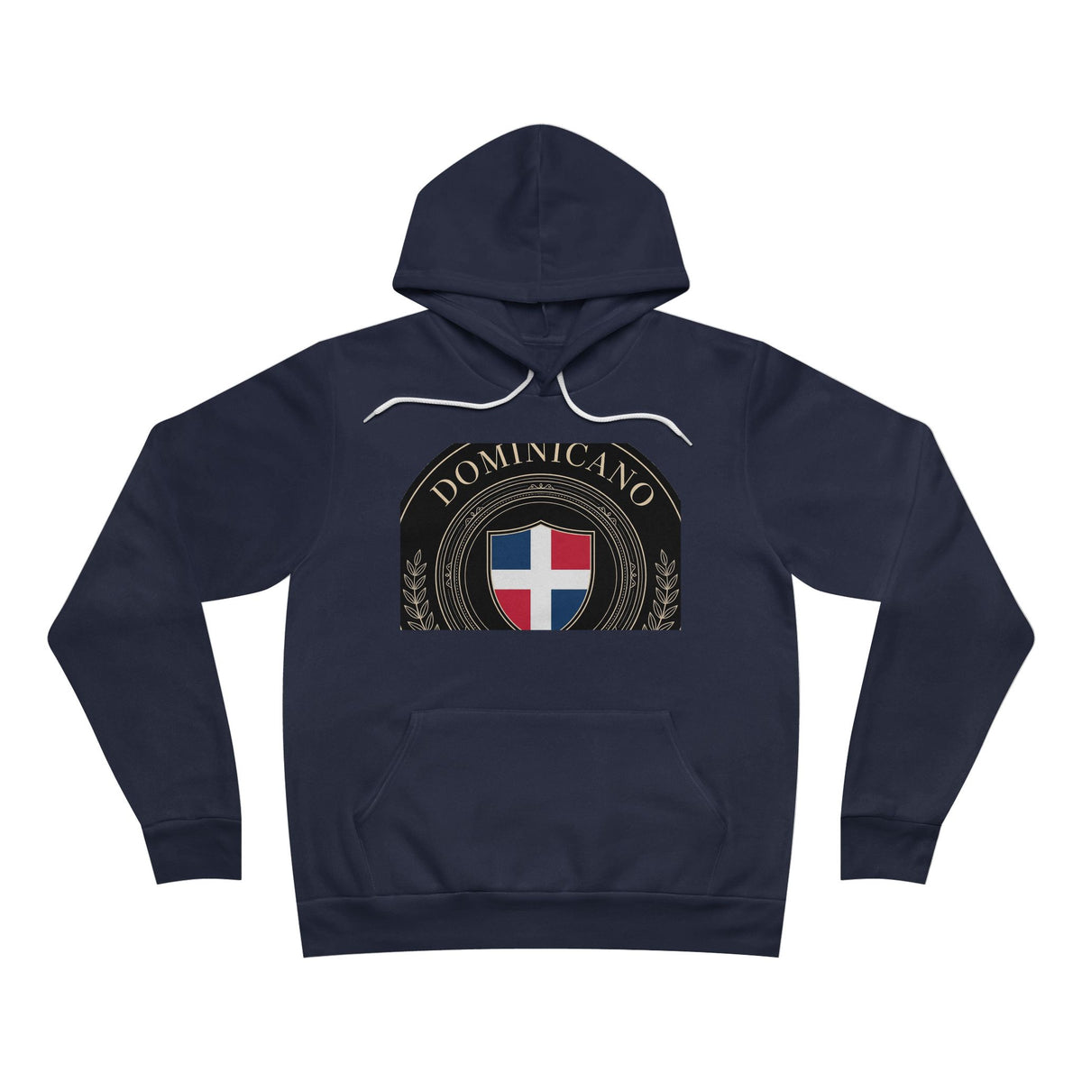 EverAfterWear Dominicano Palm Women's hoodie - product mockup with gold streetwear design - alternate view