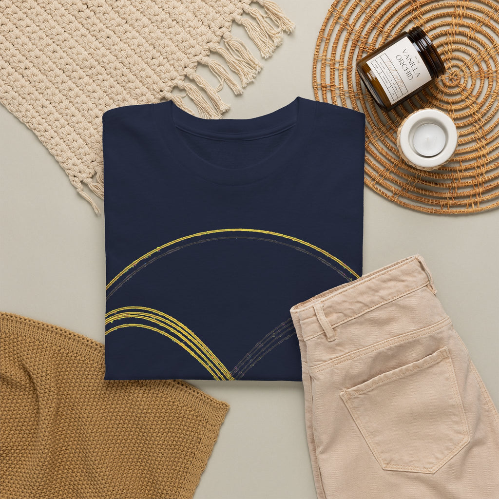 EverAfterWear Double Infinity EverAfter Women's tee - product mockup with gold streetwear design - alternate view