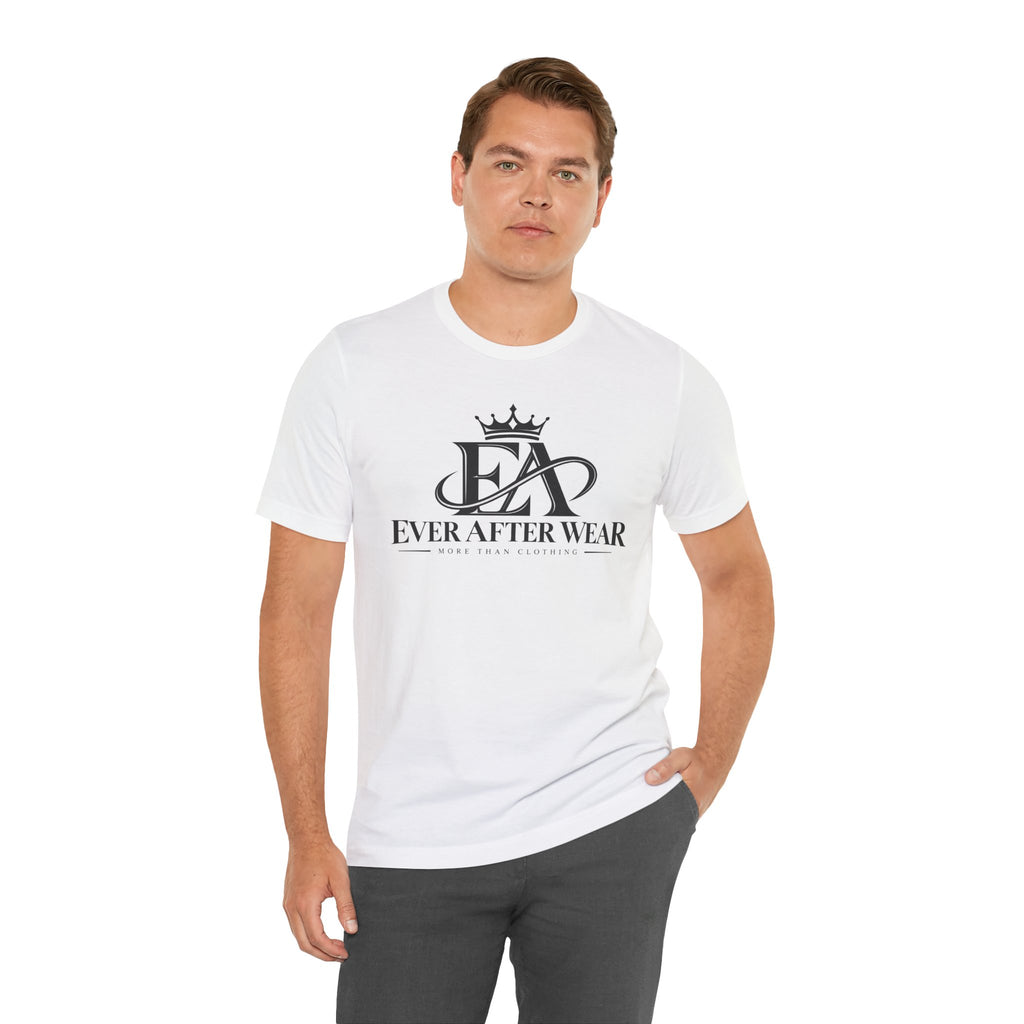 EverAfterWear Logo tee - product mockup with gold streetwear design - alternate view