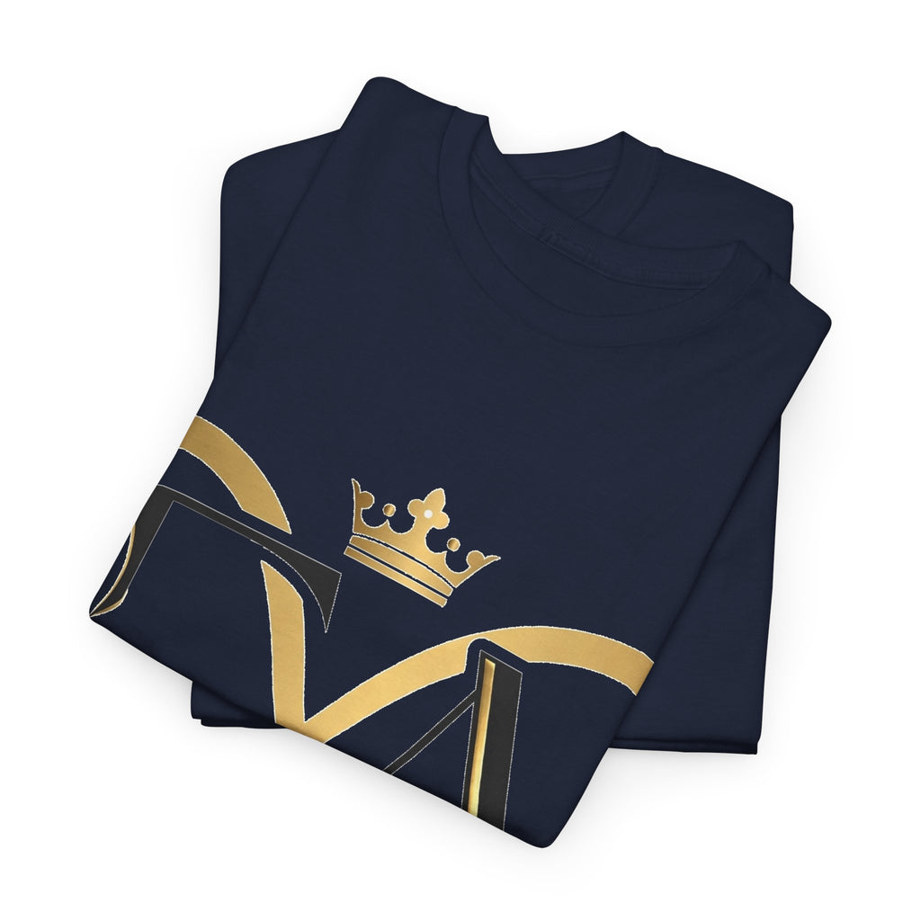 EverAfterWear Crowned Infinity EA tee - product mockup with gold streetwear design - alternate view