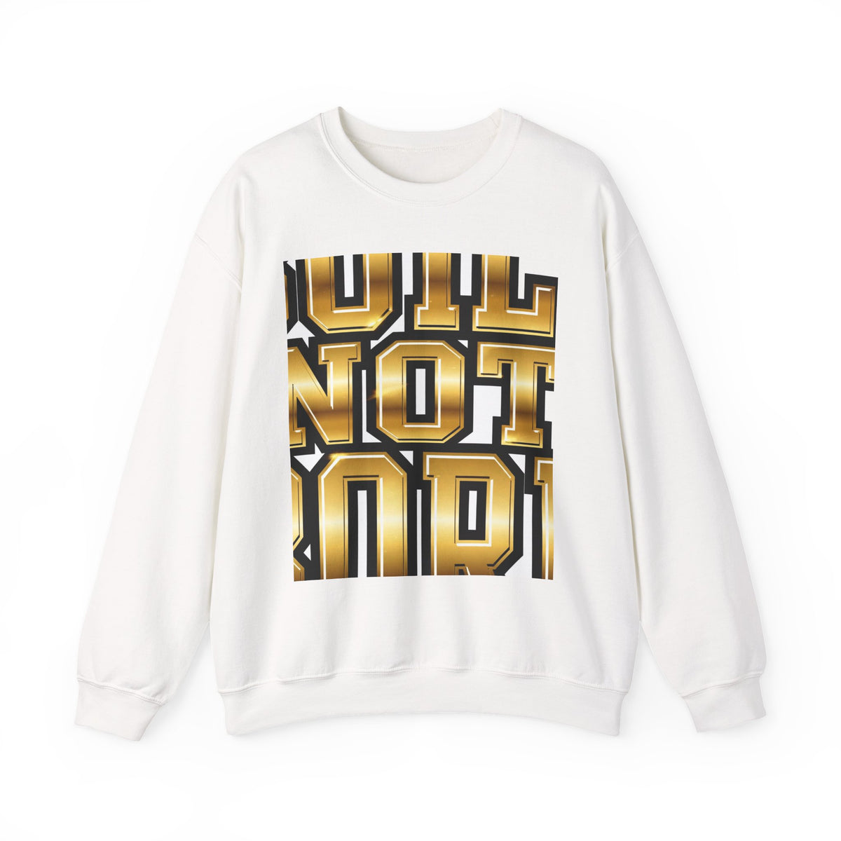 EverAfterWear Built Not Born Men's sweatshirt - product mockup with gold streetwear design