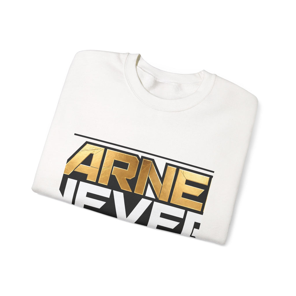 EverAfterWear Earned Never Given sweatshirt - product mockup with gold streetwear design - alternate view