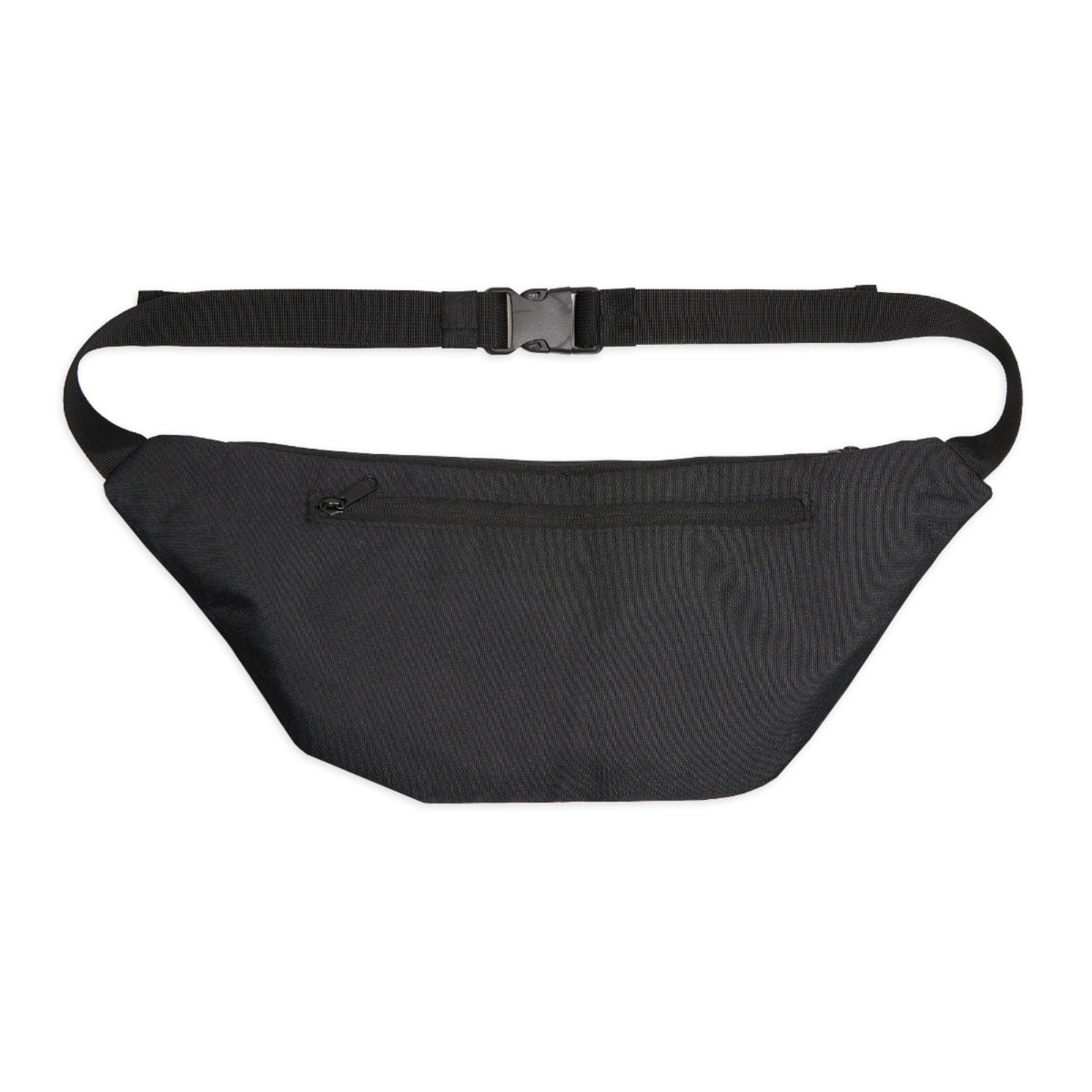 EverAfterWear Grey Monogram fanny pack - product mockup with gold streetwear design - alternate view