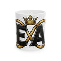 EverAfterWear Crowned Infinity EA Men's mug - ceramic coffee mug mockup with gold streetwear design