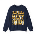 EverAfterWear Built Not Born Men's sweatshirt - product mockup with gold streetwear design - alternate view