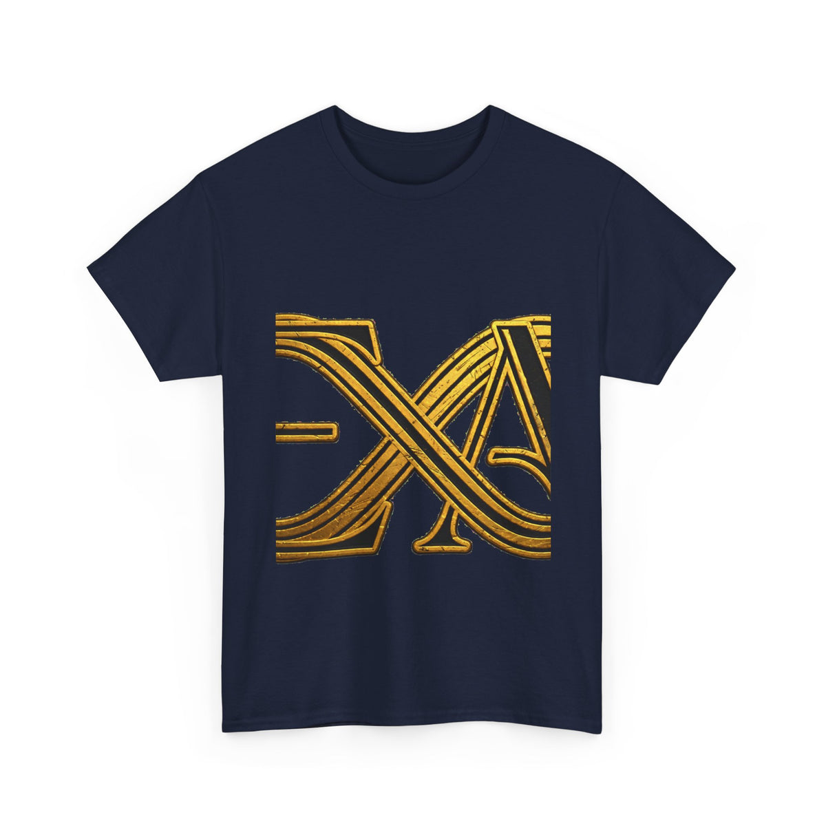 EverAfterWear Infinity EA Monogram Men's tee - product mockup with gold streetwear design - alternate view