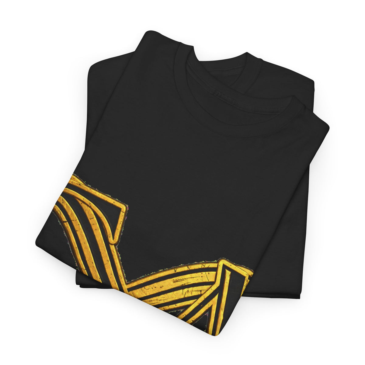 EverAfterWear Infinity EA Monogram Men's tee - product mockup with gold streetwear design - alternate view