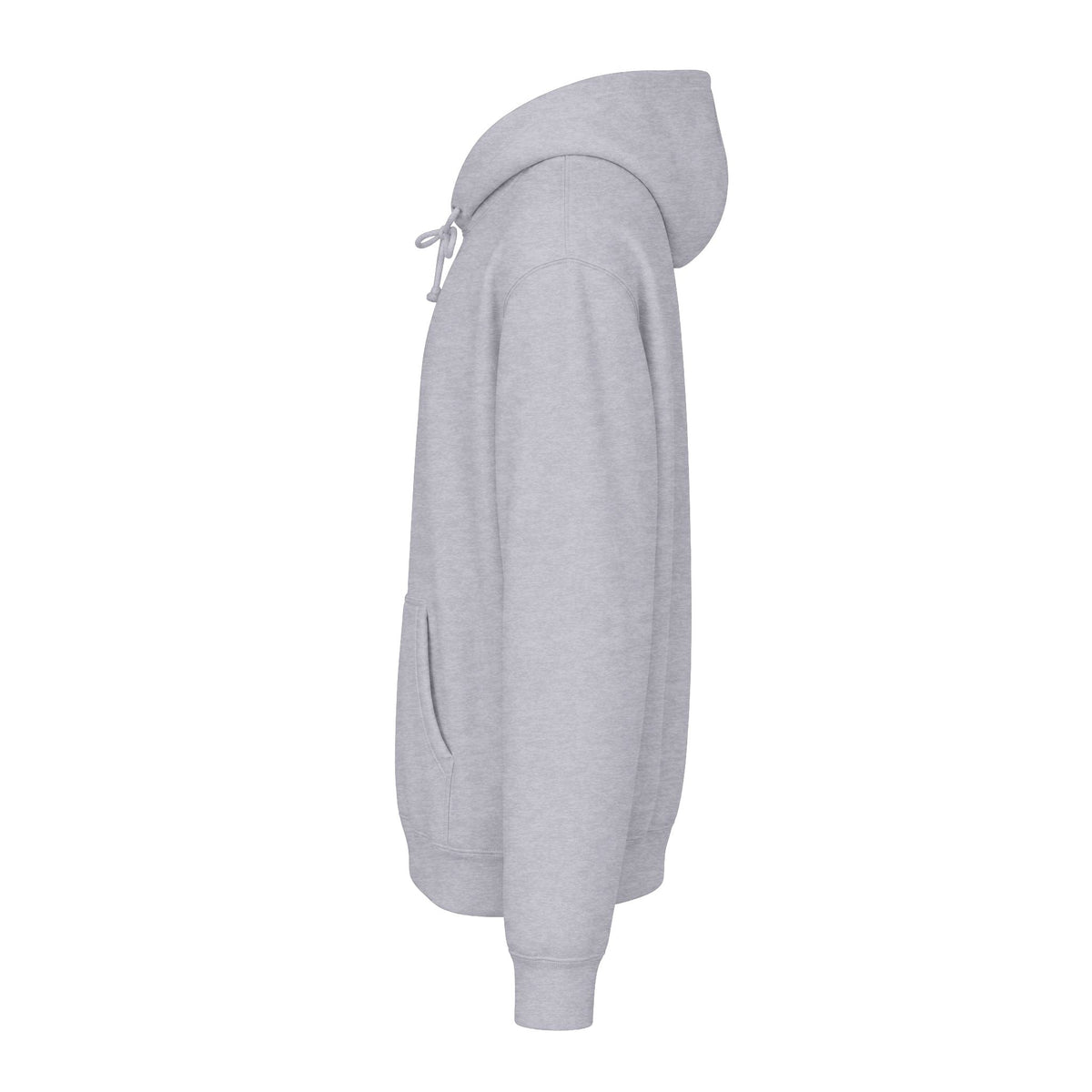 EverAfterWear Distressed Grey Graphic hoodie - product mockup with gold streetwear design - alternate view
