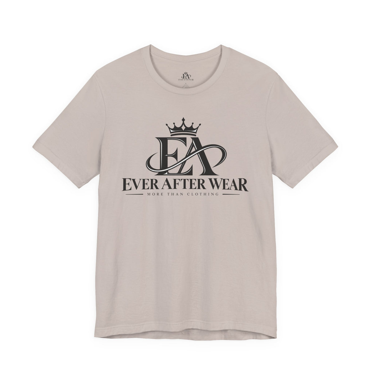 EverAfterWear Logo tee - product mockup with gold streetwear design - alternate view