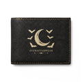 EverAfterWear Gold Moon wallet - product mockup with gold streetwear design