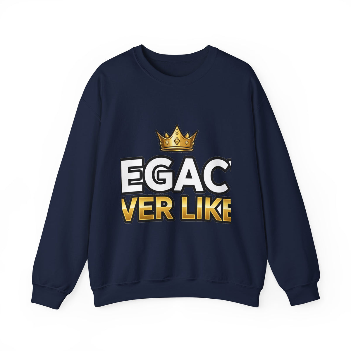 EverAfterWear Legacy Over Likes sweatshirt - product mockup with gold streetwear design - alternate view
